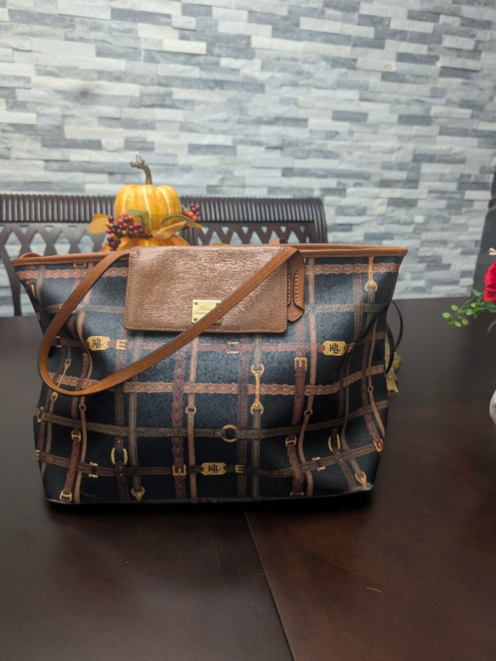 Ralph Lauren Belted Chain Travel Bag